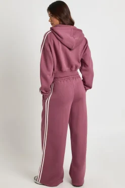boohoo Ensemble De Survêtement À Casynthétiqueche Zippé Avec Bandes Latérales Ath Dept<Femme Survêtements|Survêtements