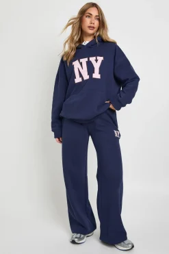 boohoo Ensemble de Survêtement à Casynthétiqueche avec Appliqué NY<Femme Survêtements|Survêtements