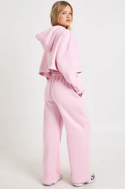 Ensemble De Survêtement À Casynthétiqueche 3 Pièces Avec Crop Top À Ourlet Profond Petite Taille
