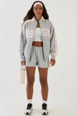 DSGN Studio Ensemble De Survêtement Court Bomber À Col Montant Zippé Et Bandes Latérales<Femme Survêtements|Survêtements