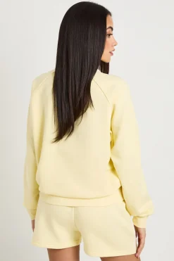 Ensemble De Survêtement Court Sweat-shirt Demi-zip Détail Passepoil