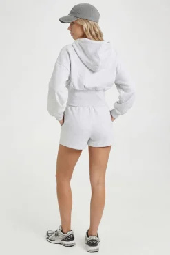 Ensemble De Survêtement Court À Casynthétiqueche Zippé Avec Taille Cintrée