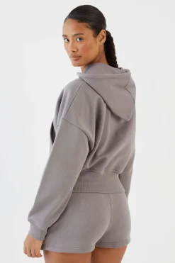 Ensemble De Survêtement Court Dsgn Studio Avec Sweat À Casynthétiqueche Court Boxy Zippé