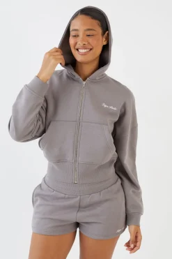Ensemble De Survêtement Court Dsgn Studio Avec Sweat À Casynthétiqueche Court Boxy Zippé