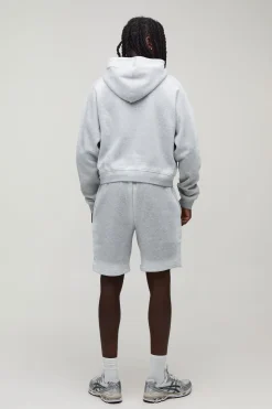 Ensemble De Survêtement Court Surdimensionné Homme Sport À Casynthétiqueche Avec Épaules Tombantes Raglan Et Coupe Raccourcie