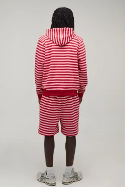 boohooMAN Ensemble De Survêtement Court À Casynthétiqueche Zippé À Rayures Coupe Regular<Homme Survêtements