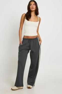 Ensemble De Survêtement Débardeur À Bretelles Et Pantalon Jogger Rayé