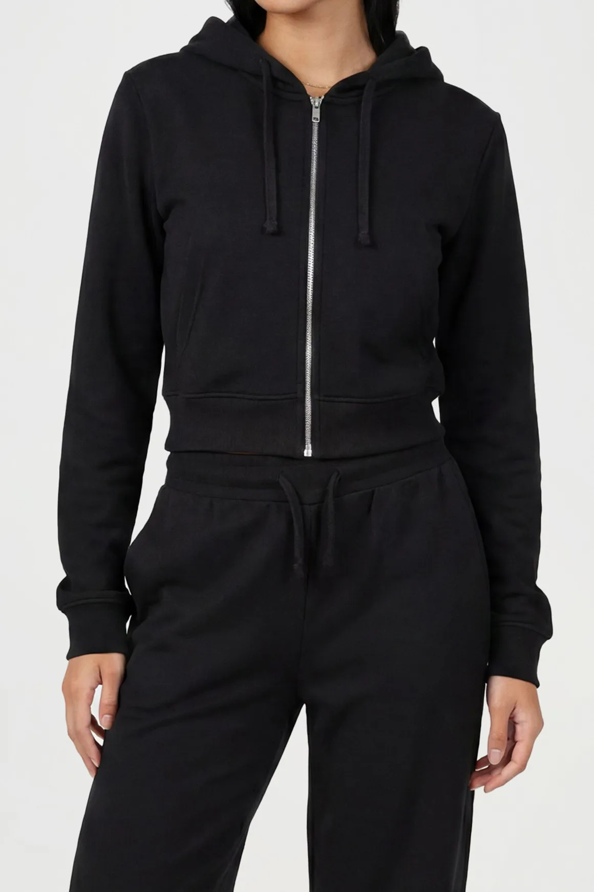 Ensemble De Survêtement En Molleton Bouclette Avec Sweat À Casynthétiqueche Zippé Ajusté Et Pantalon De Jogging