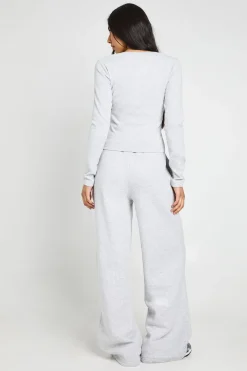 Ensemble De Survêtement Haut Col Rond Manches Longues Et Pantalon Jogger Droit Tall