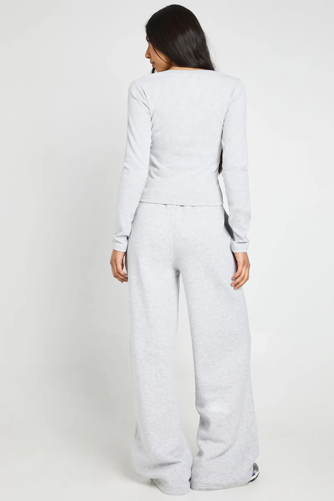 Ensemble De Survêtement Haut Col Rond Manches Longues Et Pantalon Jogger Droit Tall