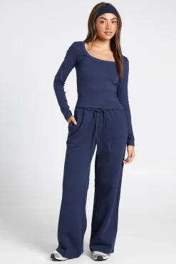 boohoo Ensemble De Survêtement Haut Manches Longues Col Rond Et Pantalon Jogger Droit<Femme Survêtements|Survêtements