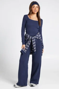 boohoo Ensemble De Survêtement Haut Manches Longues Col Rond Et Pantalon Jogger Droit<Femme Survêtements|Survêtements