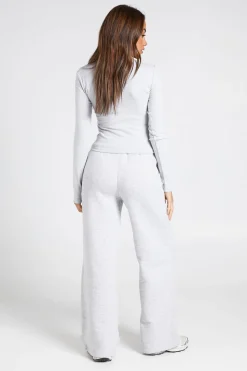 Ensemble De Survêtement Haut À Manches Longues Col Rond Et Pantalon De Jogging Droit