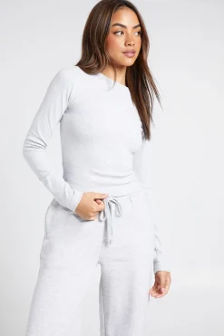 Ensemble De Survêtement Haut À Manches Longues Col Rond Et Pantalon De Jogging Droit