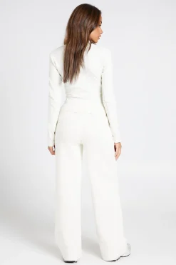 Ensemble De Survêtement Haut À Manches Longues Avec Détail Boutons Et Pantalon Jogger Droit