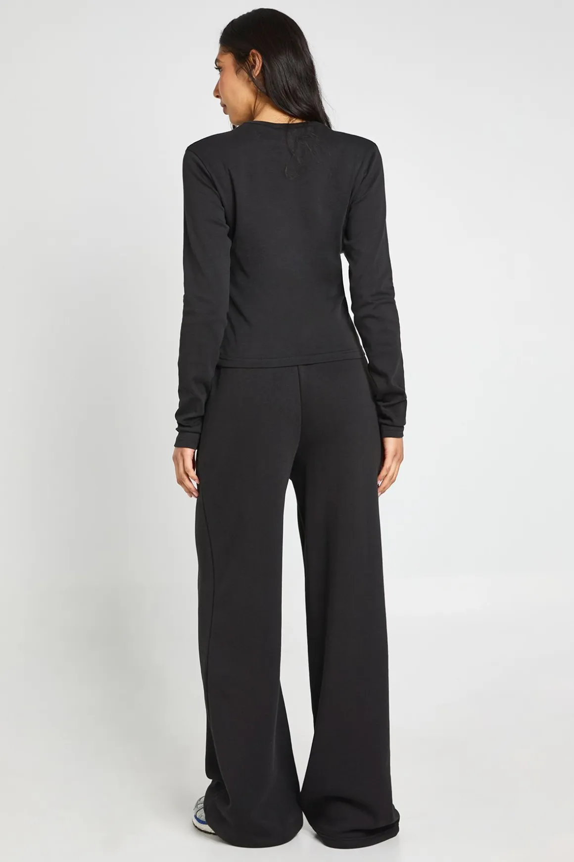 Ensemble De Survêtement Haut À Manches Longues Col Rond Et Pantalon Jogger Droit Tall