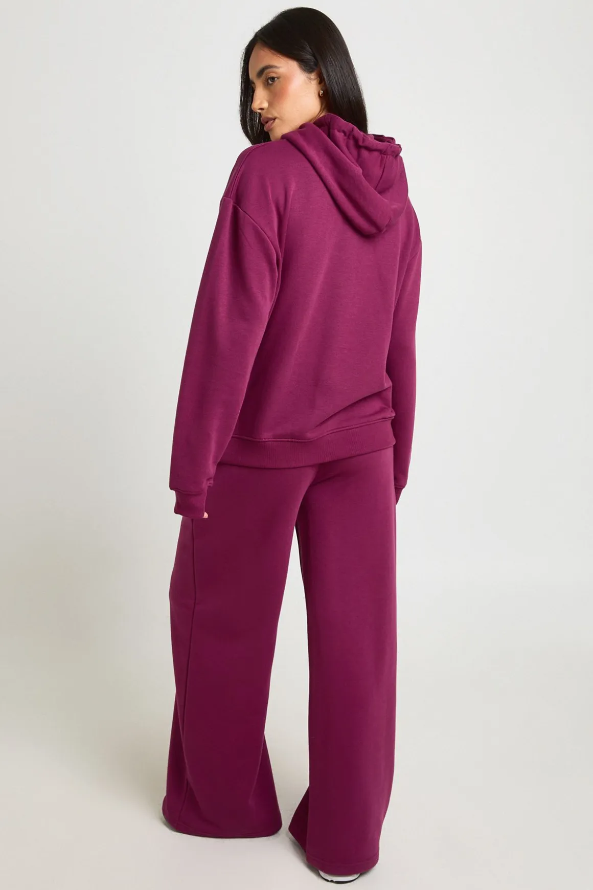 Ensemble De Survêtement Oversize Sweat À Casynthétiqueche Et Jogger En Molleton Doux Bouclette