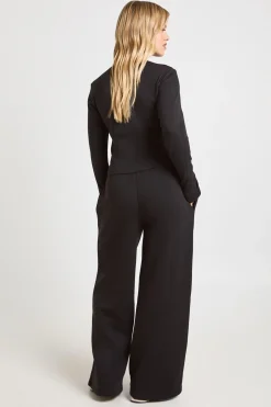 Ensemble De Survêtement Petite Avec Haut À Manches Longues Col Rond Et Pantalon Jogger Droit