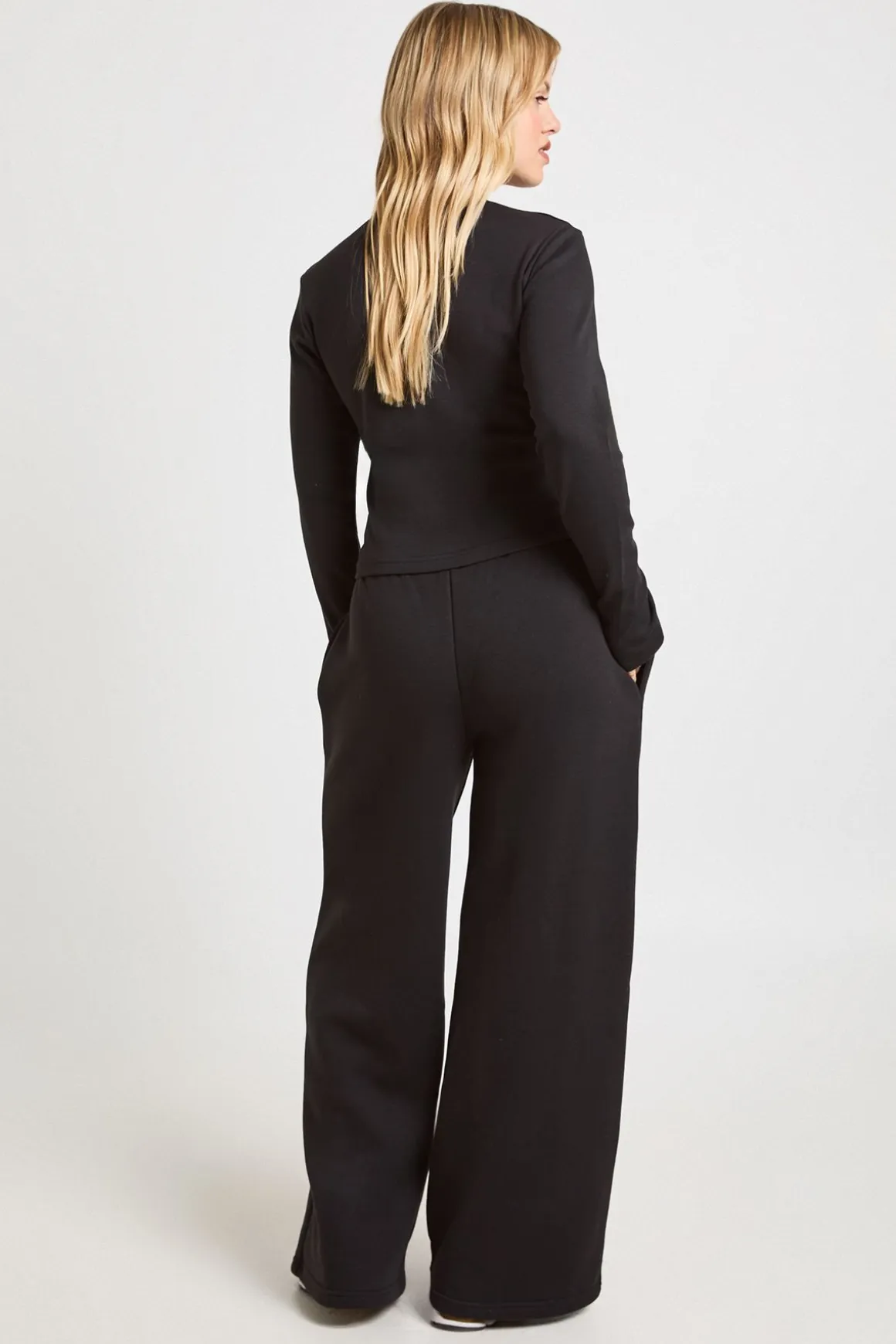 Ensemble De Survêtement Petite Avec Haut À Manches Longues Col Rond Et Pantalon Jogger Droit
