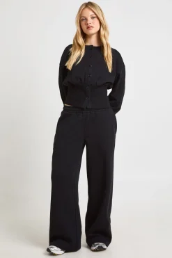 boohoo Ensemble De Survêtement Petite Avec Sweat À Taille Cintrée Et Boutons<Femme Survêtements|Survêtements