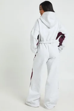 Ensemble De Survêtement Petite Avec Sweat À Casynthétiqueche Zippé À Empiècements Contrastés Et Pantalon De Jogging Large