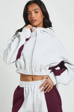 Ensemble De Survêtement Petite Avec Sweat À Casynthétiqueche Zippé À Empiècements Contrastés Et Pantalon De Jogging Large