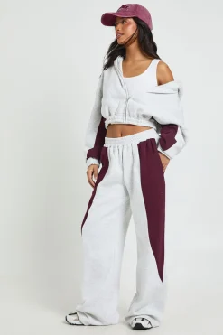 Ensemble De Survêtement Petite Avec Sweat À Casynthétiqueche Zippé À Empiècements Contrastés Et Pantalon De Jogging Large