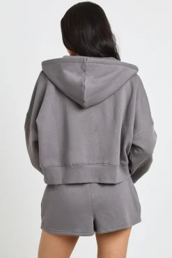 Ensemble De Survêtement 3 Pièces Grande Taille Avec Ourlet Profond, Veste Zippée Courte Et Short