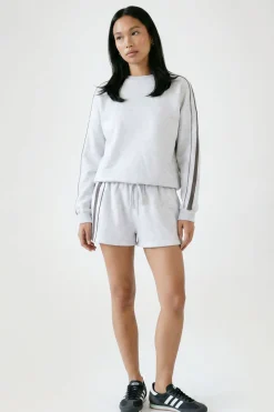 boohoo Ensemble de Survêtement Sweat à Casynthétiqueche Court et Jogging à Jambes Évasées<Femme Survêtements|Survêtements