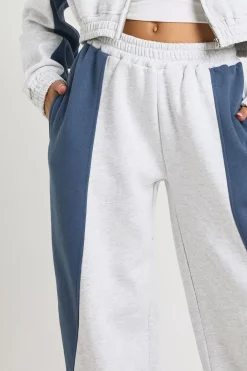 boohoo Ensemble De Survêtement Sweat À Casynthétiqueche Zippé À Empiècements Contrastés Et Pantalon Jogger Large<Femme Survêtements|Survêtements