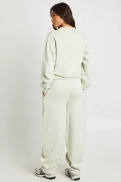 Ensemble de Survêtement Sweat Bomber à Pressions Délavé Jambes Évasées