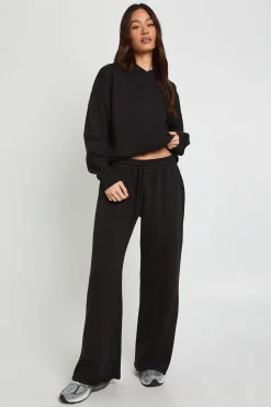 Ensemble De Survêtement Sweat-shirt À Col Détaillé Et Pantalon Large Pour Grande Taille