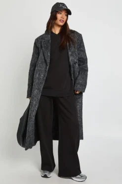 Ensemble De Survêtement Sweat-shirt À Col Détaillé Et Pantalon Large Pour Grande Taille