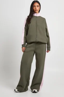 Ensemble De Survêtement Sweat Col Montant Et Pantalon Jogger À Bandes Contrastées