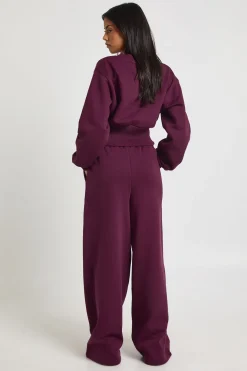 Ensemble de Survêtement Sweat à Col V Taille Basse