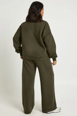 boohoo Ensemble de Survêtement Sweatshirt Col Montant Plus Délavé<Femme Survêtements|Survêtements