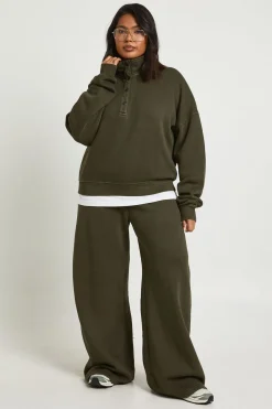 boohoo Ensemble de Survêtement Sweatshirt Col Montant Plus Délavé<Femme Survêtements|Survêtements
