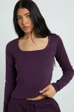 Ensemble De Survêtement Tall Avec Haut À Manches Longues Col Rond Échancré Et Pantalon Jogger Droit
