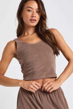 boohoo Ensemble détente : camisole en velours longue et pantalon à jambes larges<Femme Pyjamas