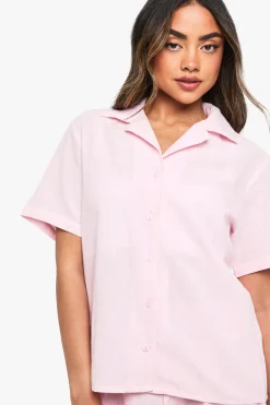 boohoo Ensemble en lin : chemise à manches courtes et minijupe<Femme Ensembles
