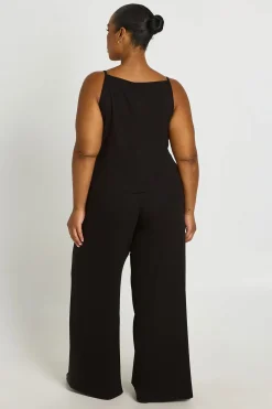 Ensemble Grande Taille Débardeur Côtelé Doux Et Pantalon Droit
