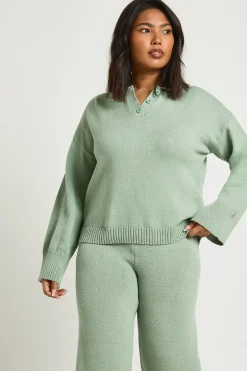 Ensemble Grande Taille synthétiquell Boutonné à Col et Pantalon Droit Coordonné