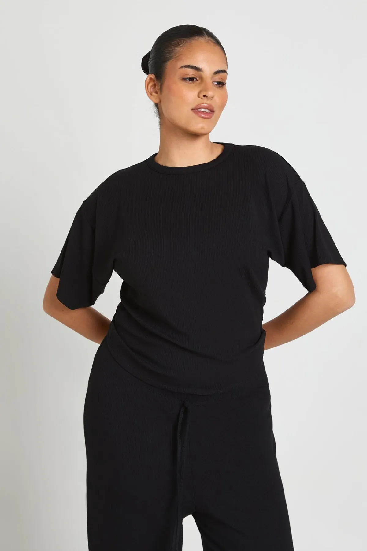boohoo Ensemble Grande Taille Top Ample Taille Cintrée Et Pantalon Large<Femme Loungewear|Ensembles