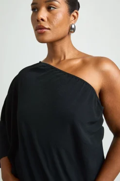 boohoo Ensemble Grande Taille Top Asymétrique À Cape Et Pantalon Large<Femme Ensembles