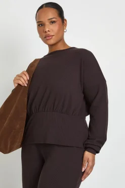 boohoo Ensemble Grande Taille Top Manches Longues Taille Cintrée et Pantalon Coordonné<Femme Ensembles