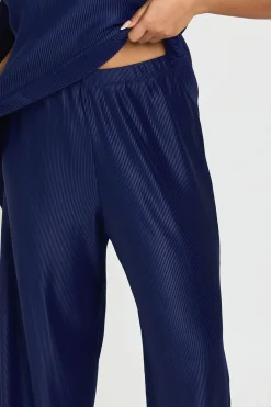 boohoo Ensemble Grande Taille Top à Épaules Nouées Ourlet Asymétrique et Pantalon Large<Femme Ensembles
