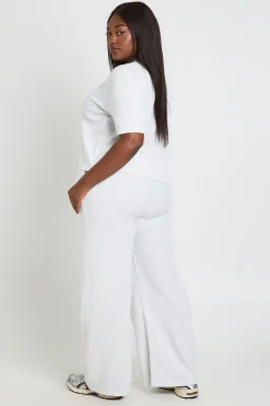 Ensemble Grande Taille T-shirt Et Pantalon Large Gaufré