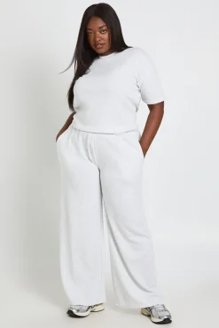 Ensemble Grande Taille T-shirt Et Pantalon Large Gaufré