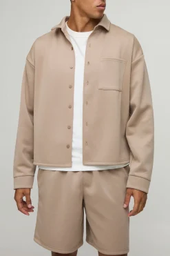 boohooMAN Ensemble Harrington Scuba oversize et short décontracté<Homme Ensembles