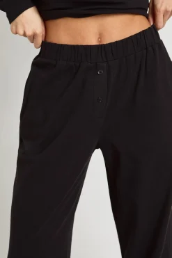 boohoo Ensemble Haut Col Rond Boutonné Et Pantalon En Coton Pour Femme Grande Taille<Femme Ensembles